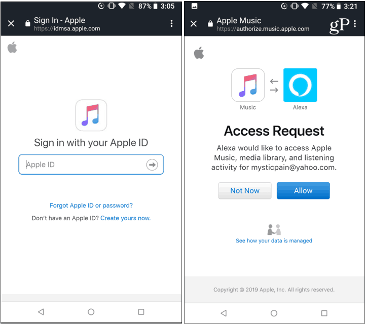Enlace Apple Music con Alexa