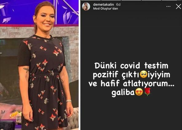 ¡Después de que su ex esposa Okan Kurt, Demet Akalın también contrajo coronavirus!