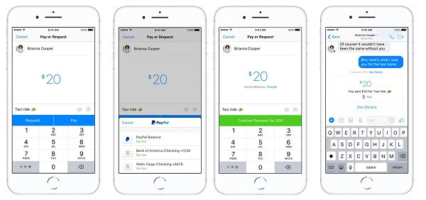 Facebook Messenger y PayPal integran los pagos de igual a igual en la aplicación en los EE. UU.