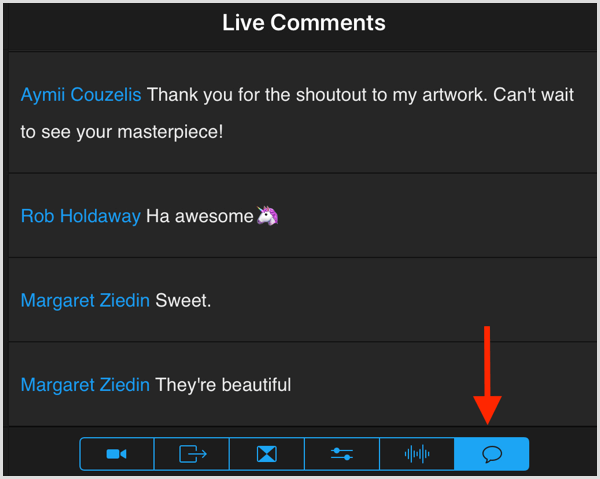 Switcher Studio comentarios en vivo