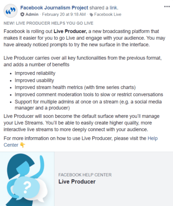 Facebook está implementando Live Producer y lo está convirtiendo en la superficie predeterminada para administrar Live Streams.