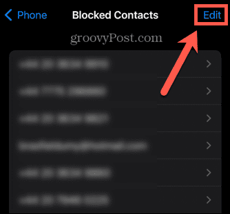 iphone editar contactos bloqueados