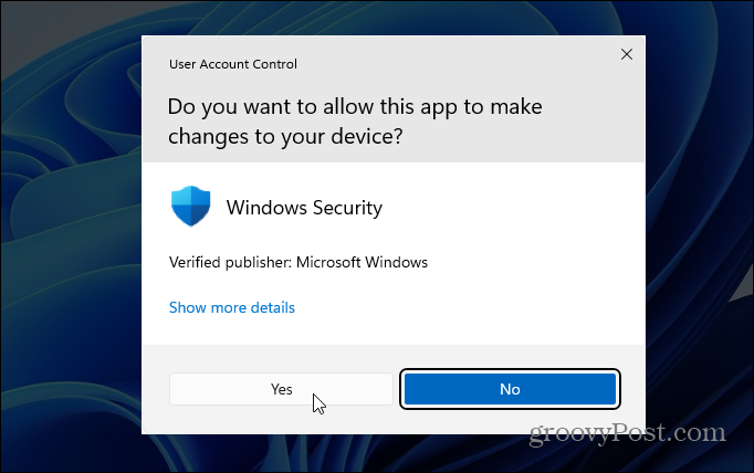 Control de cuentas de usuario Windows 11