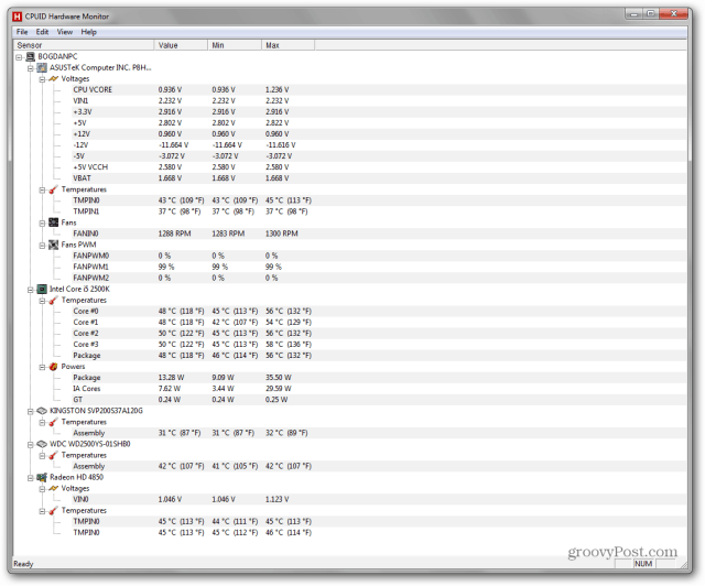 Monitoree su PC con Windows con HWMonitor