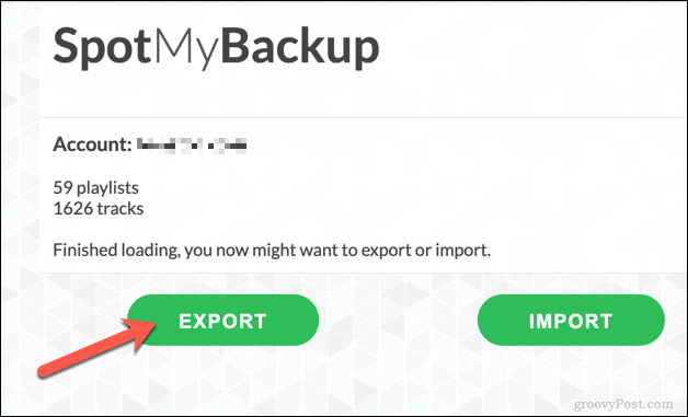 Exportación de listas de reproducción de Spotify usando SpotMyBackup