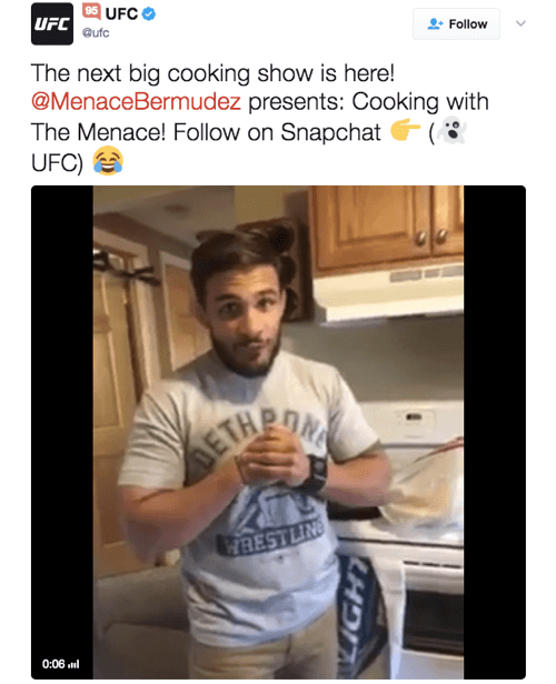 La serie de cocina guiada por video de UFC es popular entre los espectadores.
