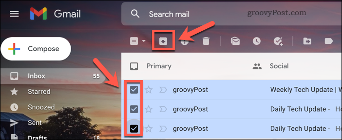 Archivar correos electrónicos en Gmail