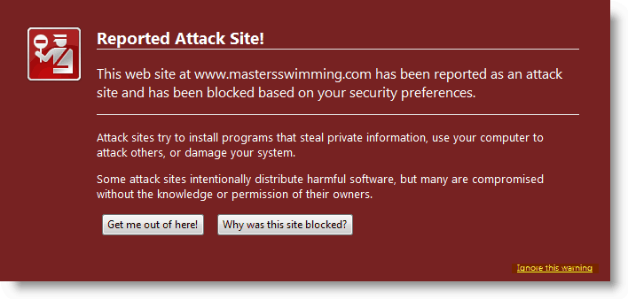 Alerta de Firefox: se detectó un sitio de ataque informado