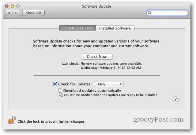 Configurar la función de actualización de software de Apple OS X Lion