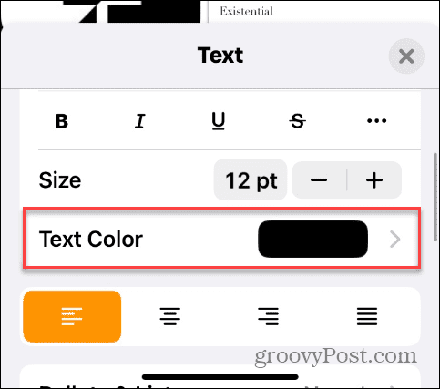 Cambiar el color del texto en el iPhone