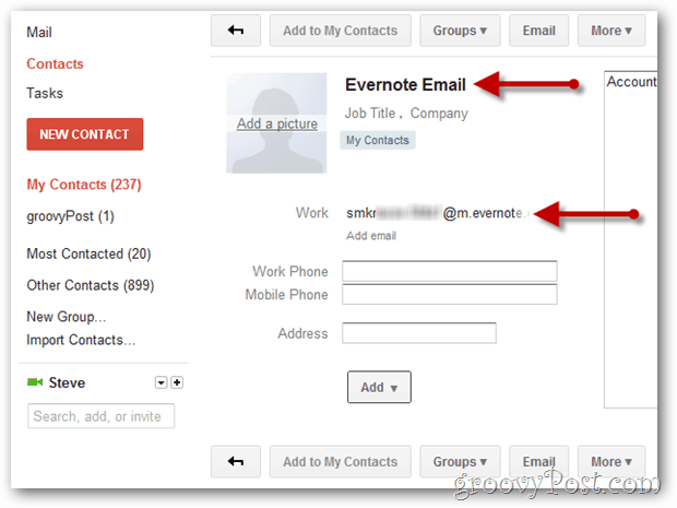 crear contacto de gmail
