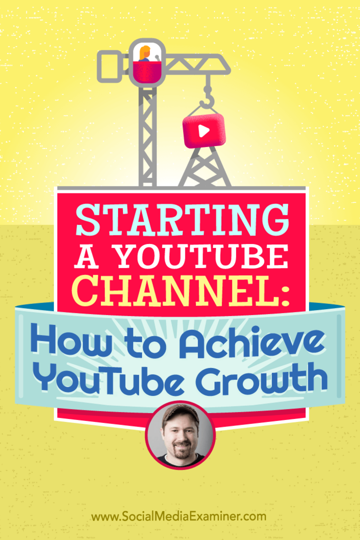 Tim Schmoyer habla con Michael Stelzner sobre cómo crear y hacer crecer un canal de YouTube.