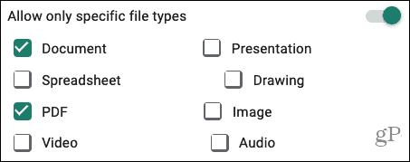 Tipos de archivo