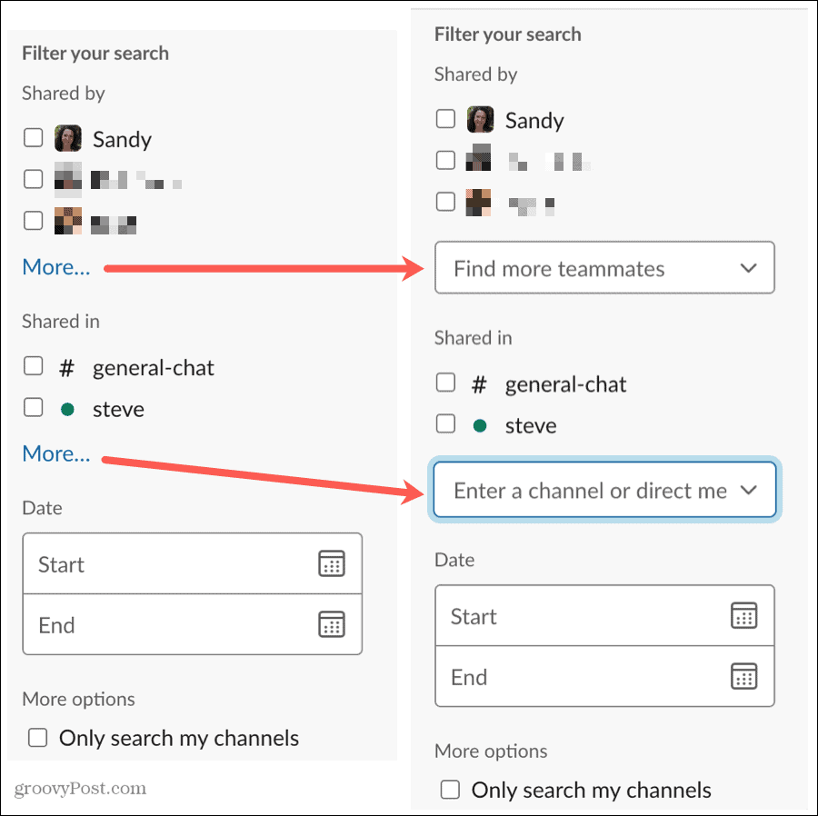 Filtros de búsqueda avanzada Más opciones