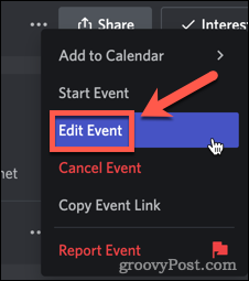 Editando un evento en Discord