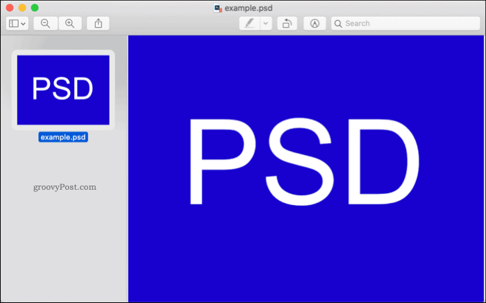 Abrir un archivo PSD en macOS