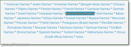 una lista de nombres indios para pronunciar