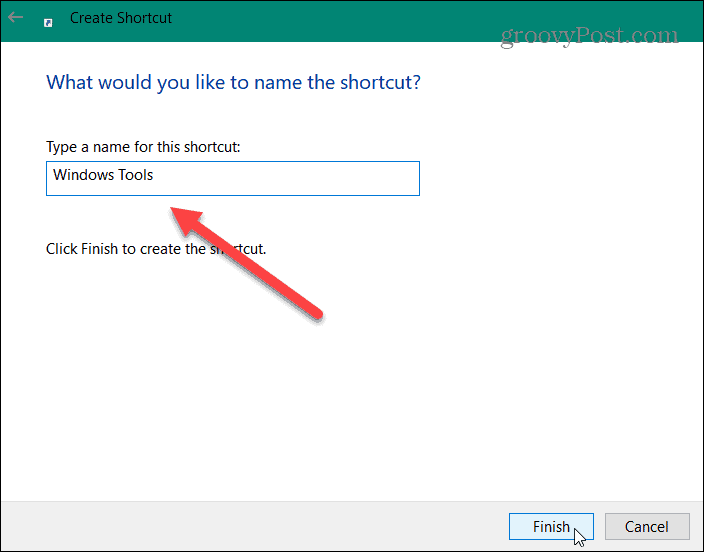 Nombre de acceso directo a las herramientas de Windows