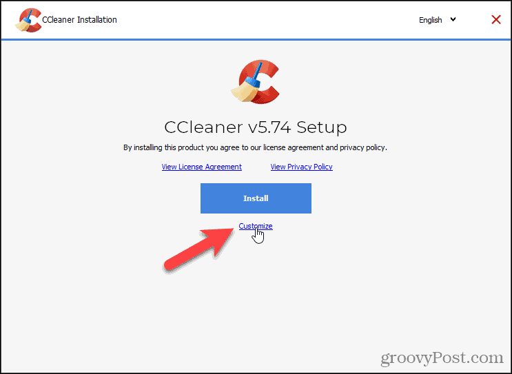 Personalizar la instalación de CCleaner