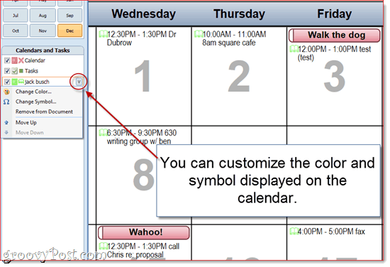 Personalizar impresiones de calendario de Outlook 2010