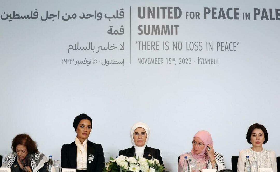  Primera Dama Erdoğan: Movimiento de iniciativa Cumbre Un Corazón por Palestina