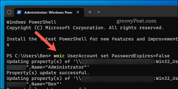 Establecer la caducidad de la contraseña para todas las cuentas locales en Windows 11