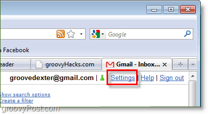 haga clic en su configuración de correo de google