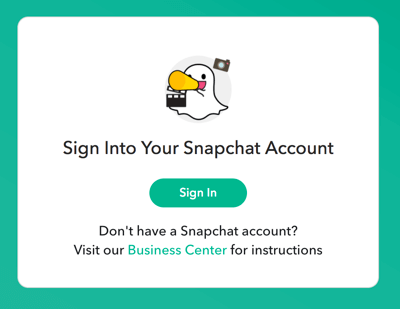 Inicie sesión con sus credenciales de inicio de sesión de Snapchat.