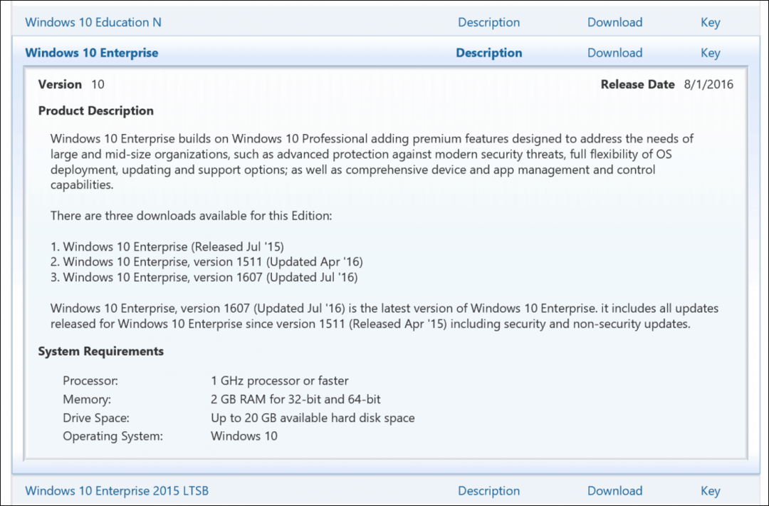 Clave de producto de licencia por volumen de Windows 10 VLSC Enterprise Education Pro