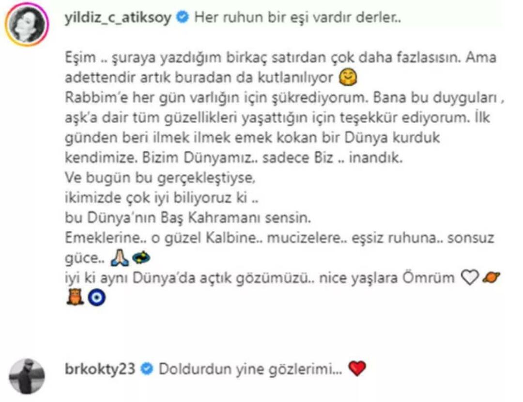 Así celebró Yıldız Çağrı Atiksoy el cumpleaños de Berk Oktay
