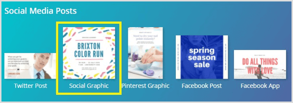 Plantilla de gráfico social Canva