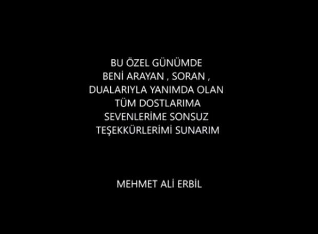 Mensaje de Mehmet Ali Erbil