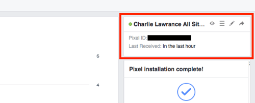 Encuentre su ID de píxel en su Administrador de anuncios de Facebook.