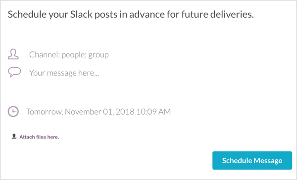 Programe un mensaje de Slack con Convergely.