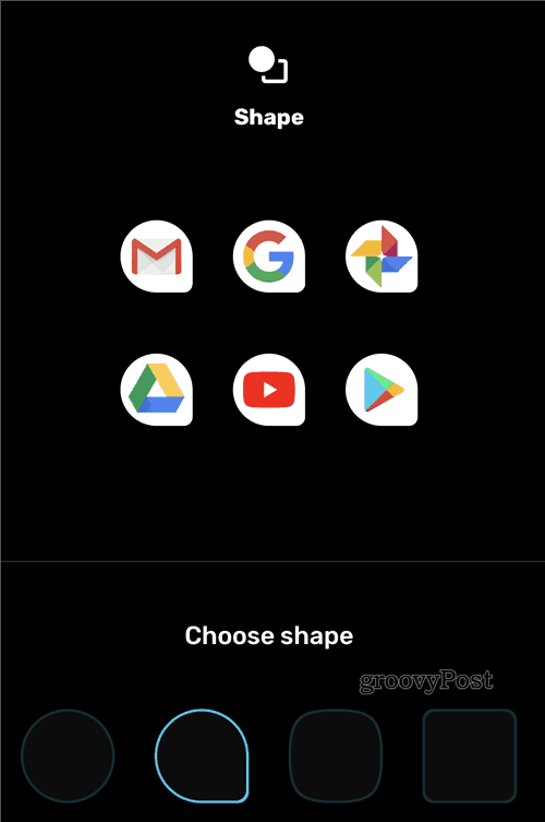 Ícono del menú de Google Pixel Style