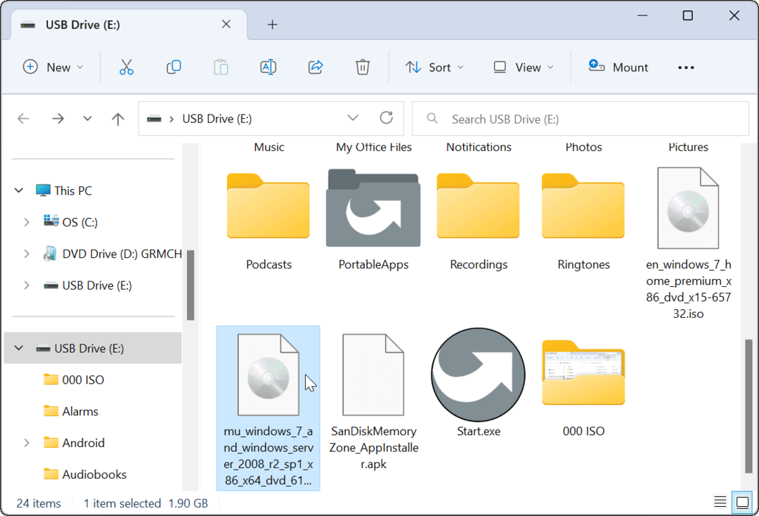 Montar una imagen ISO en Windows 11