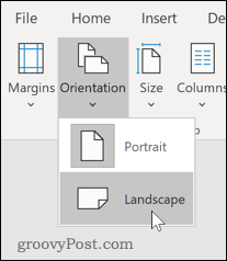 Cambiar la orientación de la página en Word al modo horizontal