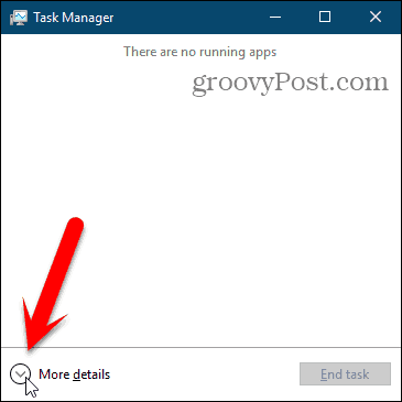Haga clic en Más detalles en el Administrador de tareas en Windows 10