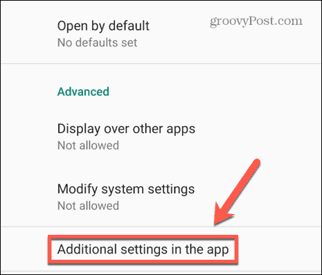 Ajustes adicionales automáticos de Android