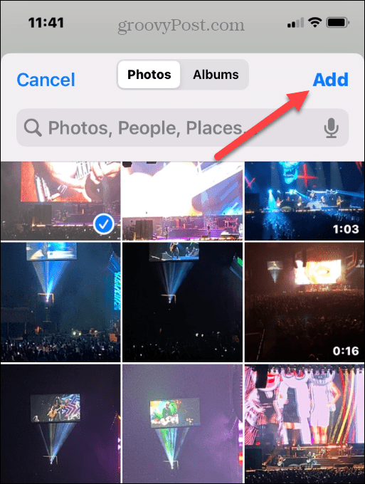 Hacer un collage de fotos en iPhone
