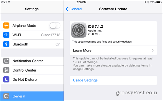 Apple lanza la actualización de software iOS 7.1.2