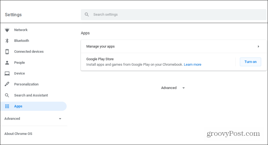 Aplicaciones de Google Play en Chromebook