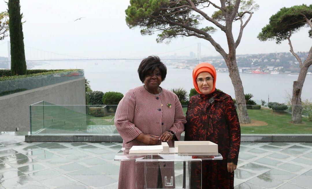 ¡La Primera Dama Erdoğan se reunió con la esposa del Presidente de la República de Mozambique!