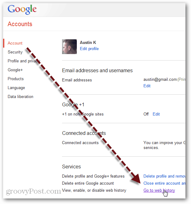 eliminar el historial web de forma permanente de la cuenta de Google