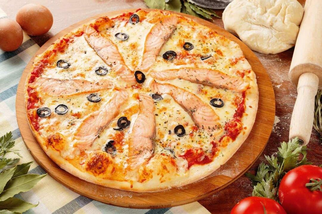 receta de pizza de salmón