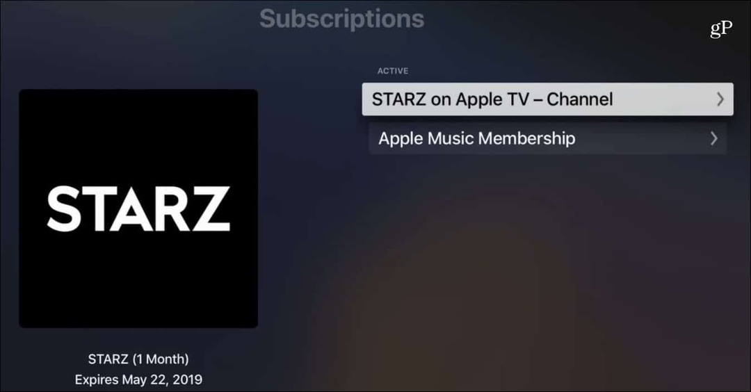 Cancelar suscripción al canal Apple TV