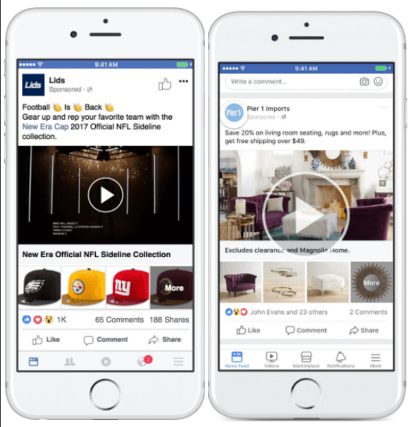 Facebook actualiza los anuncios de Colecciones para tener más flexibilidad a la hora de mostrar productos.
