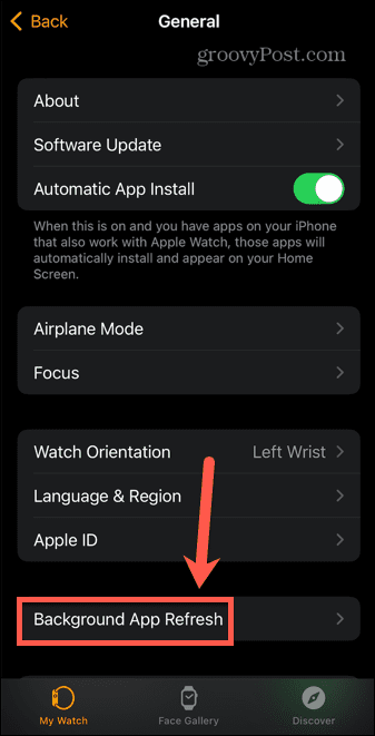 actualización de la aplicación de fondo de Apple Watch