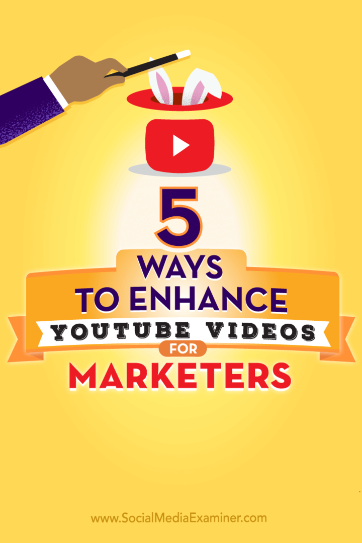 Consejos sobre cinco formas de mejorar el rendimiento de sus videos de YouTube.