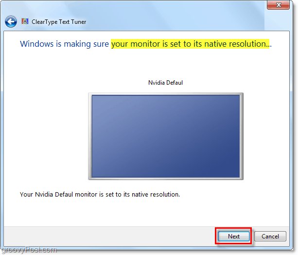asegúrese de que su monitor de Windows 7 esté configurado en su resolución nativa